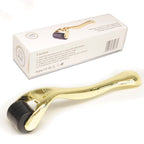 Exclusive 540 Microneedle Roller With Gold And Silver Handle — Golden — Size 0.25mm — Front View