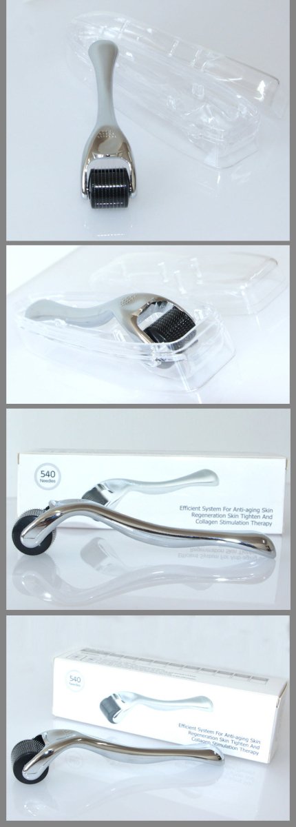 Exclusive 540 Microneedle Roller With Gold And Silver Handle — Golden — Size 0.25mm — Detail View