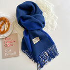 Exclusive Double-sided Artificial Cashmere Scarf — Khaki Beige — Size 68X200cm — Alternate View 7