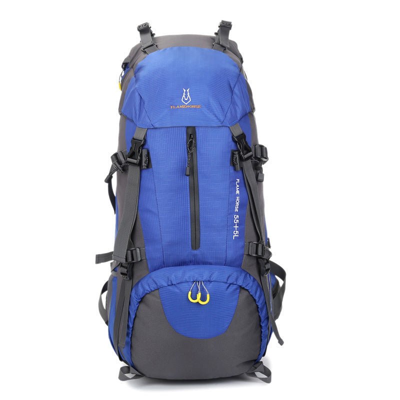Exclusive 60L large capacity travel backpack — Blue — Detail View