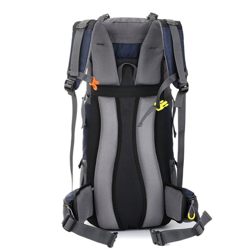 Exclusive 60L large capacity travel backpack — Blue — Side View
