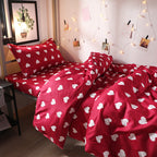 Exclusive Four-piece bedding set — Red — Size 1.5M — Detail View