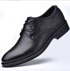 Exclusive Men's Pointed Toe Lace-Up Dress Shoes ? Casual Fashion Leather-Look ? Black ? Size 38 ? Lifestyle View