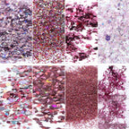 Exclusive 8 Box Mix Glitter Nail Art Powder Flakes Set — 10color — Alternate View 13