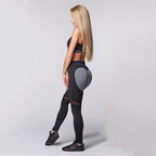 Exclusive Women's Heart Print Push-Up Leggings ? High Waist Workout Pants ? Black ? Size S ? Front View