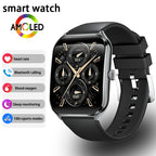 Exclusive New Ultra Thin Smart Watch Men 1.96' AMOLED HD Pixel Display Always Show Time BT Call Reminder Smartwatch Ladies For Android iOS ? Silver mesh belt ? Alternate View 7