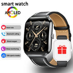 Exclusive New Ultra Thin Smart Watch Men 1.96' AMOLED HD Pixel Display Always Show Time BT Call Reminder Smartwatch Ladies For Android iOS ? Silver mesh belt ? Alternate View 9