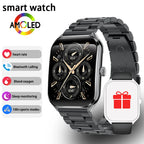 Exclusive New Ultra Thin Smart Watch Men 1.96' AMOLED HD Pixel Display Always Show Time BT Call Reminder Smartwatch Ladies For Android iOS ? Silver mesh belt ? Alternate View 13
