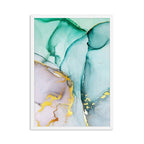 Exclusive Abstract Green Gold Foil Canvas — A style — Size 30x40cm — Top View