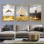 Exclusive Abstract living room painting — 6Style — Size PS — Width 30x40 — Front View