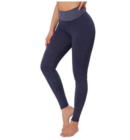 Exclusive Women's Plaid Seamless High Waist Leggings ? Breathable Yoga Fitness Gym Pants ? Green ? Size L ? Lifestyle View
