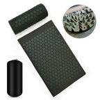 Exclusive Acupuncture Massage Pad Acupuncture Pillow Set — Army Green Three Piece Set — Side View