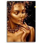 Exclusive African Woman Wall Art — Gold — Size 40x55cm — Detail View