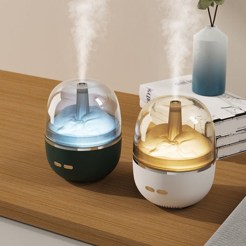 Exclusive Air Humidifier Essential Oil Ultrasonic Aromatherapy Atomizer — Green — Size USB — Front View