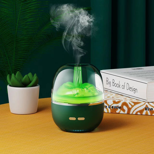 Exclusive Air Humidifier Essential Oil Ultrasonic Aromatherapy Atomizer — Green — Size USB — Side View