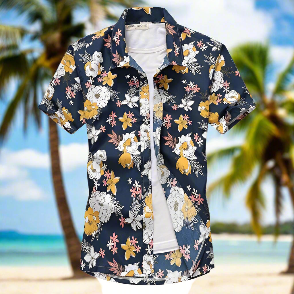 Exclusive Men's Hawaiian Shirts — 1Style — Size 2XL — Front View