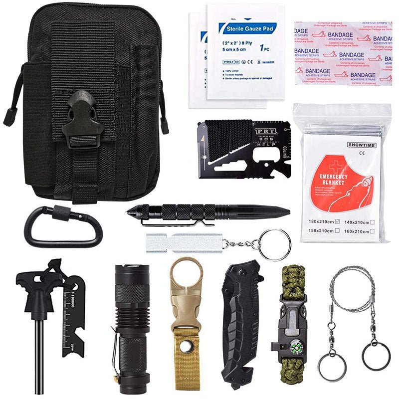Exclusive Wild Survival Equipment & SOS Defense Kit — A — Top View