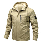 Exclusive American Retro Coat Men's Spring And Autumn — Army Green — Size L — Lifestyle View