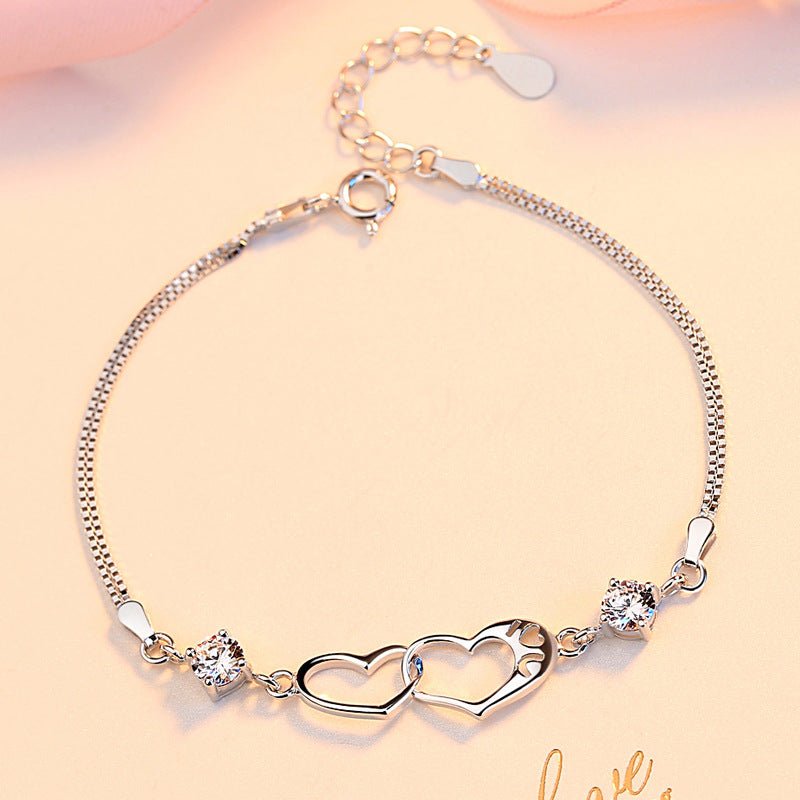 Exclusive Amethyst silver bracelet — Purple — Lifestyle View