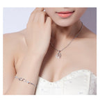 Exclusive Amethyst silver bracelet — Purple — Side View