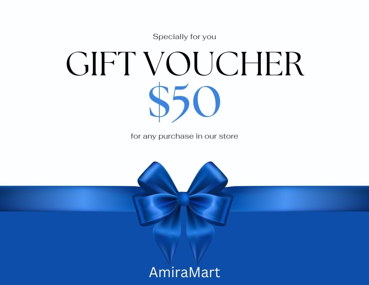 Exclusive AmiraMart Gift Card, the perfect gift! — $10.00 — Back View