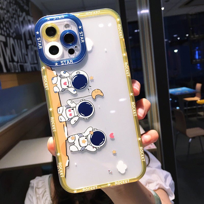 Exclusive Angel Eye Astronaut All Inclusive Soft Phone Case — 3Astronauts — Size iphone7/8(se2020) — Top View