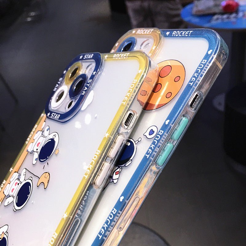 Exclusive Angel Eye Astronaut All Inclusive Soft Phone Case — 3Astronauts — Size iphone7/8(se2020) — Lifestyle View