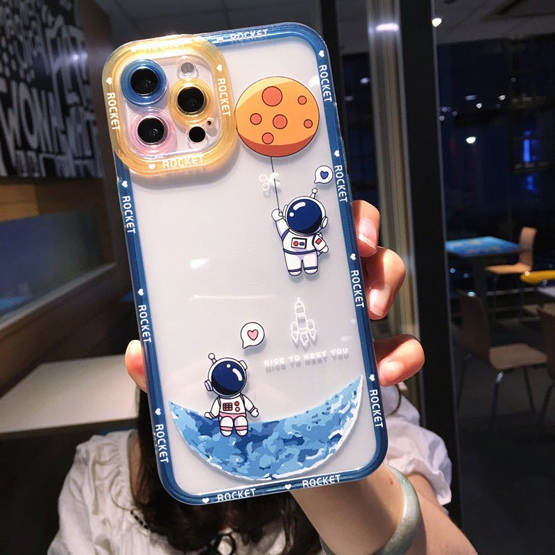 Exclusive Angel Eye Astronaut All Inclusive Soft Phone Case — 3Astronauts — Size iphone7/8(se2020) — Detail View