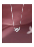 Exclusive Angel Heart Necklace For Women — White Gold Color — Size 925 Silver — Alternate View 9