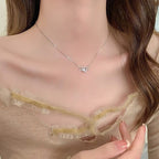 Exclusive Angel Heart Necklace For Women — White Gold Color — Size 925 Silver — Alternate View 10