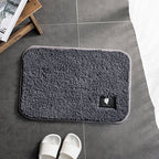 Exclusive Anti-Slip Bathroom Mat | Safe & Stylish — Lava ash — Size 40x60 — Top View