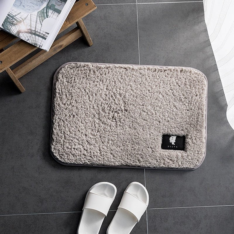 Exclusive Anti-Slip Bathroom Mat | Safe & Stylish — Lava ash — Size 40x60 — Side View