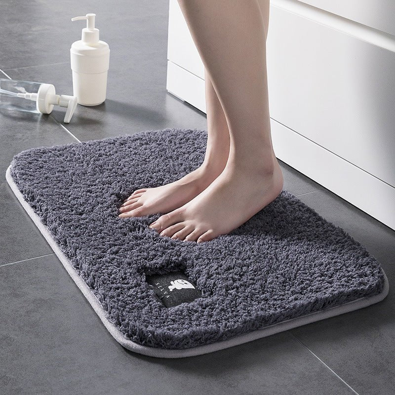 Exclusive Anti-Slip Bathroom Mat | Safe & Stylish — Lava ash — Size 40x60 — Front View