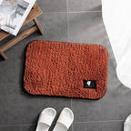 Exclusive Anti-Slip Bathroom Mat | Safe & Stylish — Lava ash — Size 40x60 — Back View