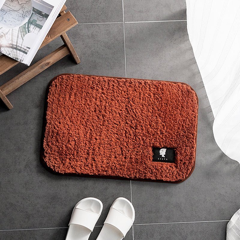 Exclusive Anti-Slip Bathroom Mat | Safe & Stylish — Lava ash — Size 40x60 — Back View