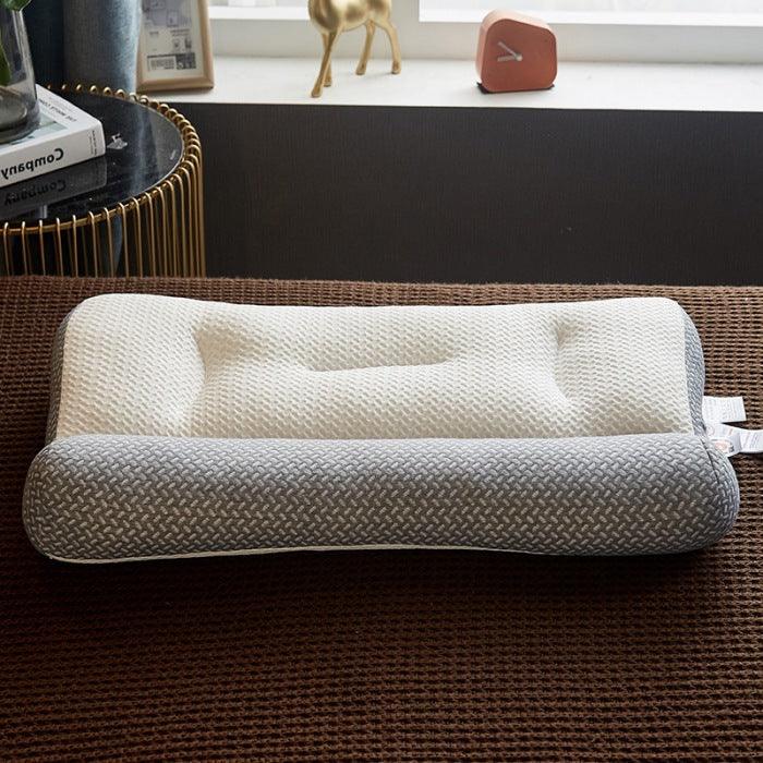 Exclusive Neck Protection Pillow - Soybean Fiber — Grey — Size 40x60cm — Width 1PC — Back View