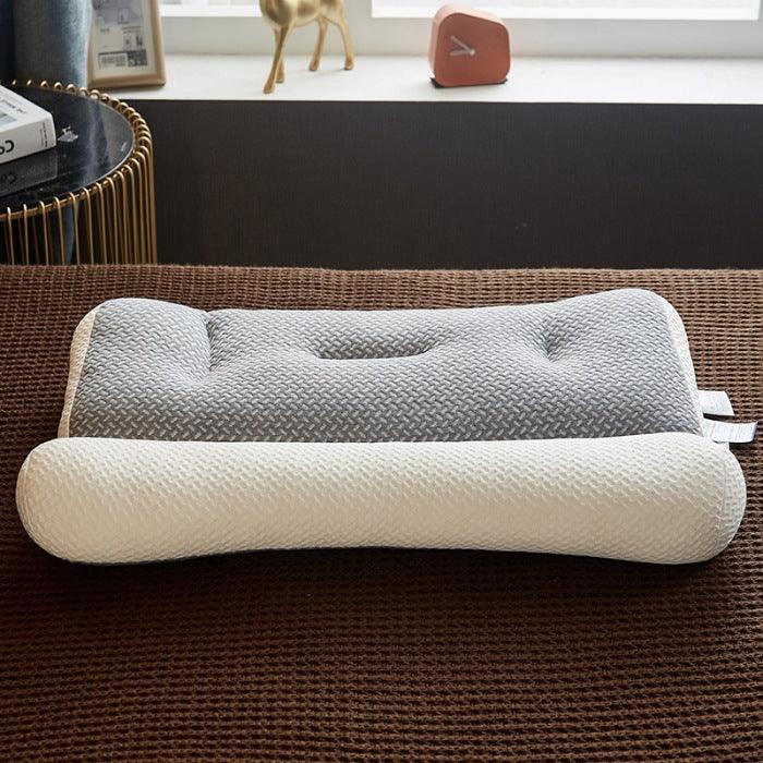 Exclusive Neck Protection Pillow - Soybean Fiber — Grey — Size 40x60cm — Width 1PC — Side View