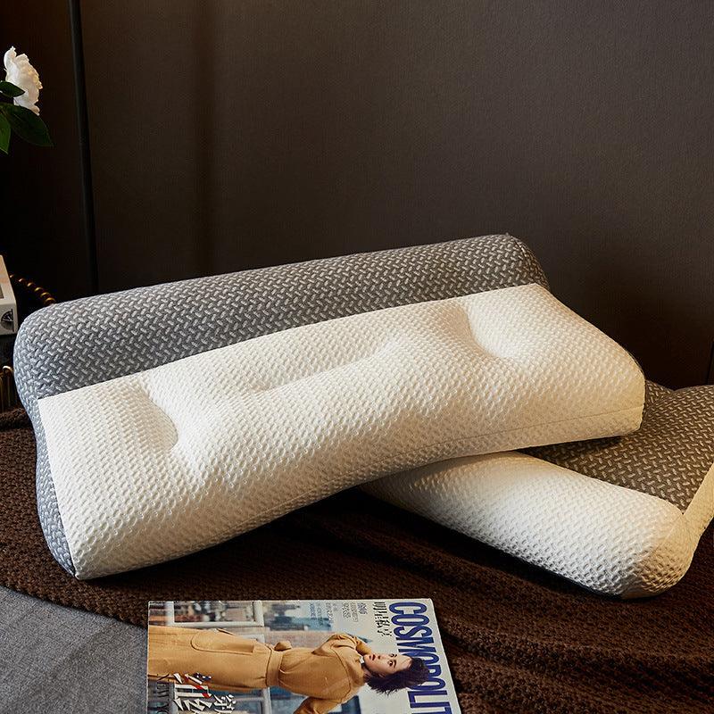 Exclusive Neck Protection Pillow - Soybean Fiber — Grey — Size 40x60cm — Width 1PC — Top View