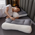 Exclusive Zoned Knit Neck Support Pillow — Grey — Size 1PCS — Front View