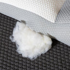 Exclusive Zoned Knit Neck Support Pillow — Grey — Size 1PCS — Top View