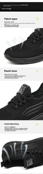 Exclusive Antiskid Breathable Sports Shoes | Comfort & Performance — Black — Size 39 — Alternate View 10