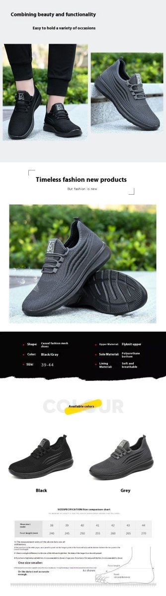 Exclusive Antiskid Breathable Sports Shoes | Comfort & Performance — Black — Size 39 — Alternate View 12