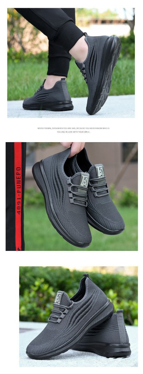 Exclusive Antiskid Breathable Sports Shoes | Comfort & Performance — Black — Size 39 — Alternate View 11