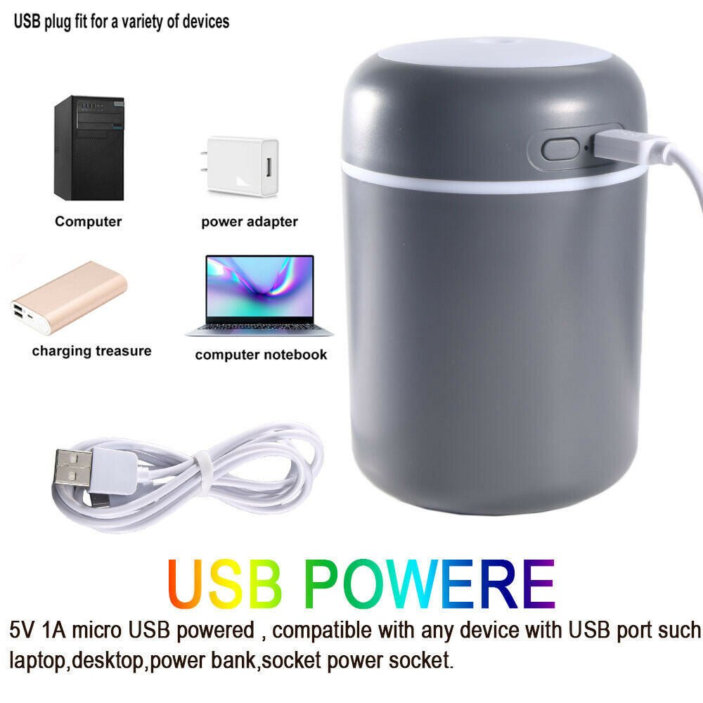 Exclusive Aroma Essential Oil Diffuser — White — Back View