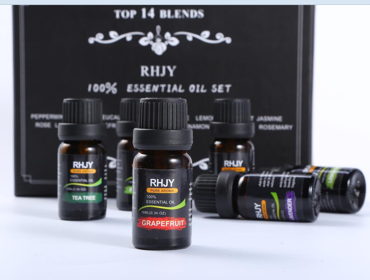 Exclusive Aromatherapy Essential Oil Set — 10ml 14 incense — Back View