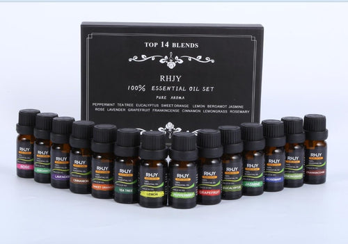 Exclusive Aromatherapy Essential Oil Set — 10ml 14 incense — Side View