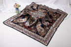 Exclusive Artificial Silk Small Square Towel Style — Red Paper Cut — Size 90x90 — Alternate View 11