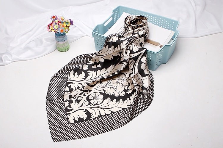 Exclusive Artificial Silk Small Square Towel Style — Red Paper Cut — Size 90x90 — Alternate View 8