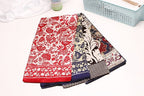 Exclusive Artificial Silk Small Square Towel Style — Red Paper Cut — Size 90x90 — Alternate View 17