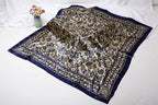 Exclusive Artificial Silk Small Square Towel Style — Red Paper Cut — Size 90x90 — Lifestyle View